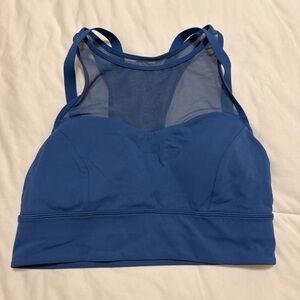 Lululemon Athletica Blue Sports Bra with Mesh Detail